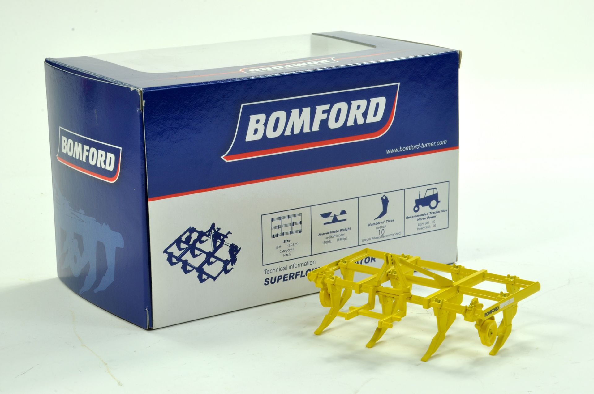 Universal Hobbies 1/32 Bomford Superflow Cultivator. Excellent, complete and with original box.