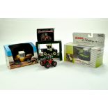 Boxed 1/64 Farm Issue group comprising Knudson Tractor duo, Case 1470 and Claas Challenger.