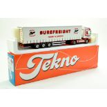 Tekno 1/50 diecast truck issue comprising British Collection Scania Curtainside Trailer in the