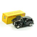 Dinky No. 254 Austin Taxi. Black, with grey interior, chrome spun hubs and treaded tyres.