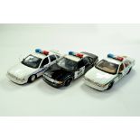 UT Models 1/18 diecast American Police Patrol Cars x 3. Generally Good to Very Good, a little dusty.