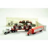 Ertl 1/64 Trucks of the World Series issues comprising Mack Flatbed with Case Tractor Models,