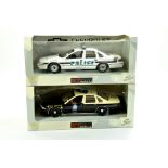 UT Models 1/18 diecast American Police Car Issues comprising Florida and Asheville examples. Very