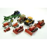 An interesting group of diecast comprising crawler tractors from Spec Cast, Dinky and Matchbox