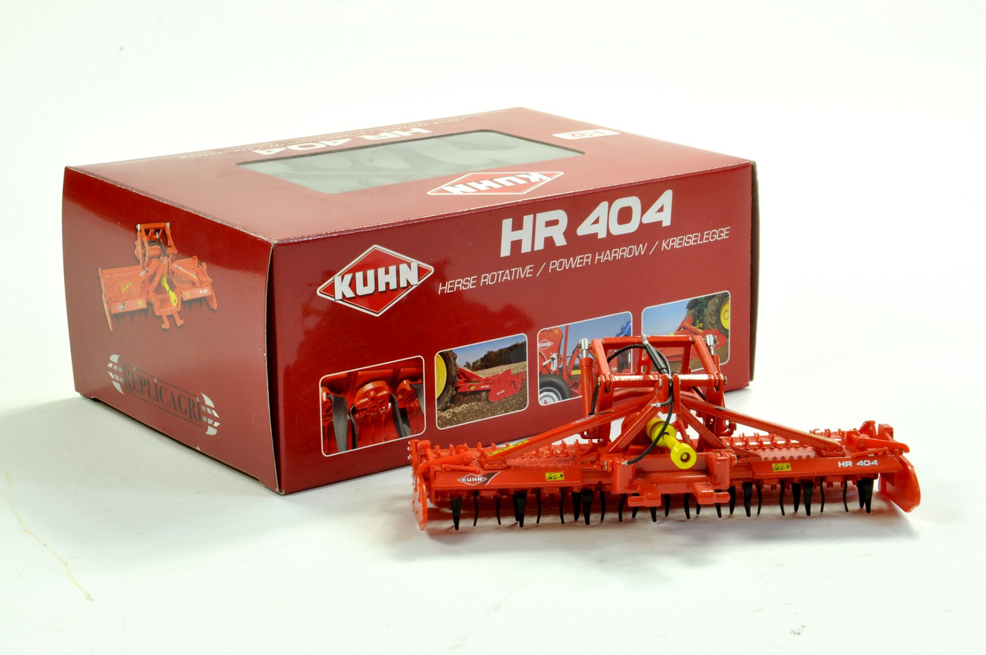 Replicagri 1/32 Kuhn HR404 Power Harrow. Excellent, complete and with original box. Enhanced