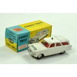Corgi No. 419 Ford Zephyr Motorway Patrol in white with red interior, blue roof light, aerial and