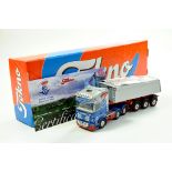 Tekno 1/50 diecast truck issue comprising Scania Dump Trailer in the livery of Nicol of Skene.