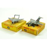 Dinky duo of Model Aircraft comprising No. 738 DH110 Vixen Fighter plus 735 Gloster Javelin. Very