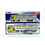 Corgi 1/50 diecast truck issue comprising No. CC14029 Volvo FH Fridge Trailer in the livery of