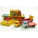 Assortment of diecast comprising Corgi and Dinky including Carrimore Car Transporter in Red and