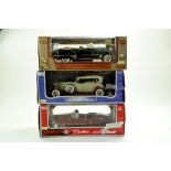 Road Legends 1/18 diecast Cadillac Coupe Police Car plus duo of Anson classic cars. Generally very