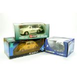 Solido 1/18 Volkswagen Police issue (box cellophane torn) plus Burago Porsche 356 Polizei and Revell