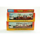Ertl 1/64 Trucks of the World Series issues comprising Mack Flatbed with Case Tractor Models, both
