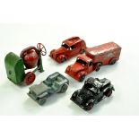 Assorted diecast comprising Lesney Large Cement Mixer, Timpo Articulated Lorry and others. Fair to