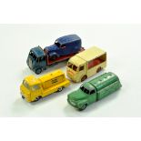 Assorted diecast comprising Dinky including Petrol Tanker and Guy Flat Truck. Fair to Good. Enhanced