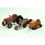 Trio of interesting older issue farm related items comprising Milton Massey Ferguson 35 Tractor,