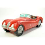 Large Composite Model of a Jaguar XK120 Red Sports Car from an Old Toy Shop, previously used as part