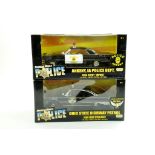 Ertl 1/18 American Muscle Police Car duo comprising Ankeny Police Dept Chevy Impala and Ohio State