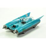 Unusual Friction Driven Plastic Issue Space Rocket Car in Blue / Black. Enhanced Condition