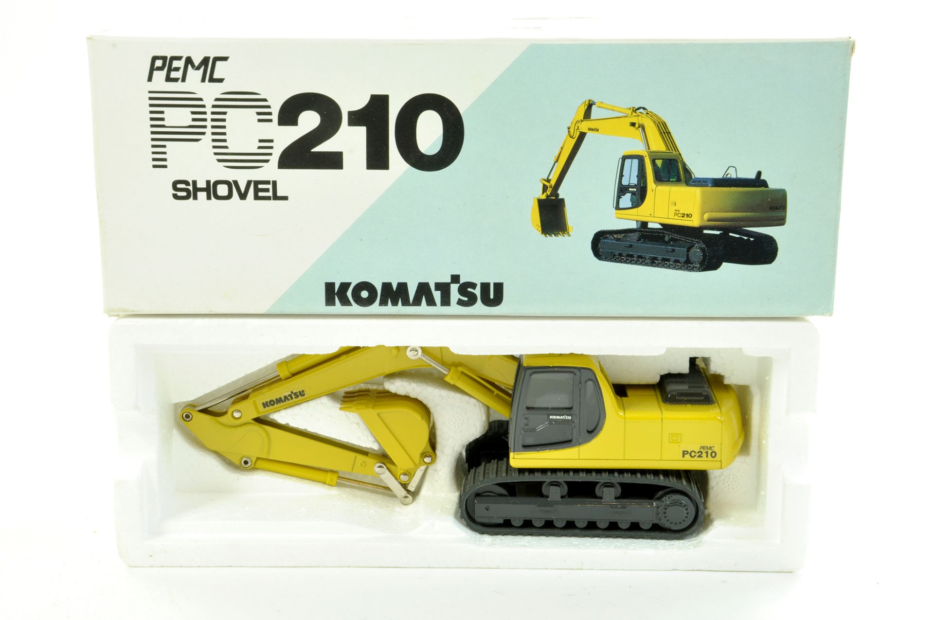 Goods Wave (Japan) 1/43 Komatsu PC210 Tracked Excavator. Excellent in Excellent Box. Enhanced