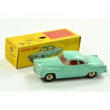 French Dinky No. 549 Coupe Borgward Isabella in Turquoise with red interior, silver trim, concave