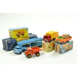 Matchbox group including No. 28D Mack Dump Truck, 36 Refuse Truck, 66 Ford Transit and No. 2