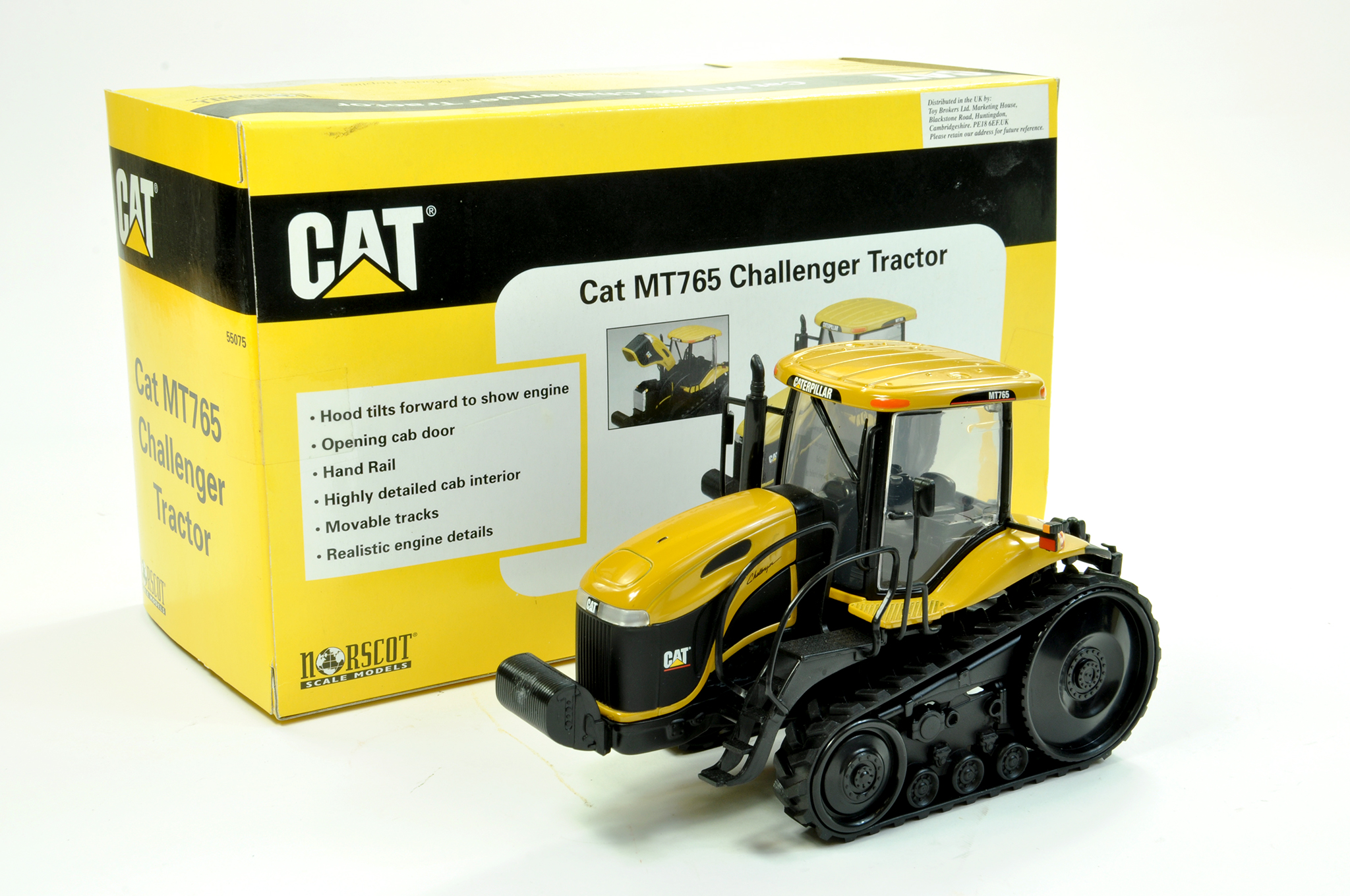 Norscot 1/32 Caterpillar CAT MT765 Challenger Crawler Tractor. Excellent with original box. Enhanced