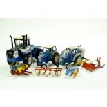 Britains 1/32 Farm issues comprising Ford Tractor Trio inc Ford 5000 and Crop Sprayer plus Ford FW30