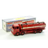 Dinky No. 943 Leyland Octopus Esso Petrol Tanker. Red with Supertoy Hubs and White Tank Flash.