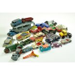 Assorted playworn diecast from various makers including Dinky, Matchbox and others. Fair Only.