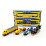 Impressive group of Lone Star Treble O-Lectric issues including duo of boxed coaches plus Union