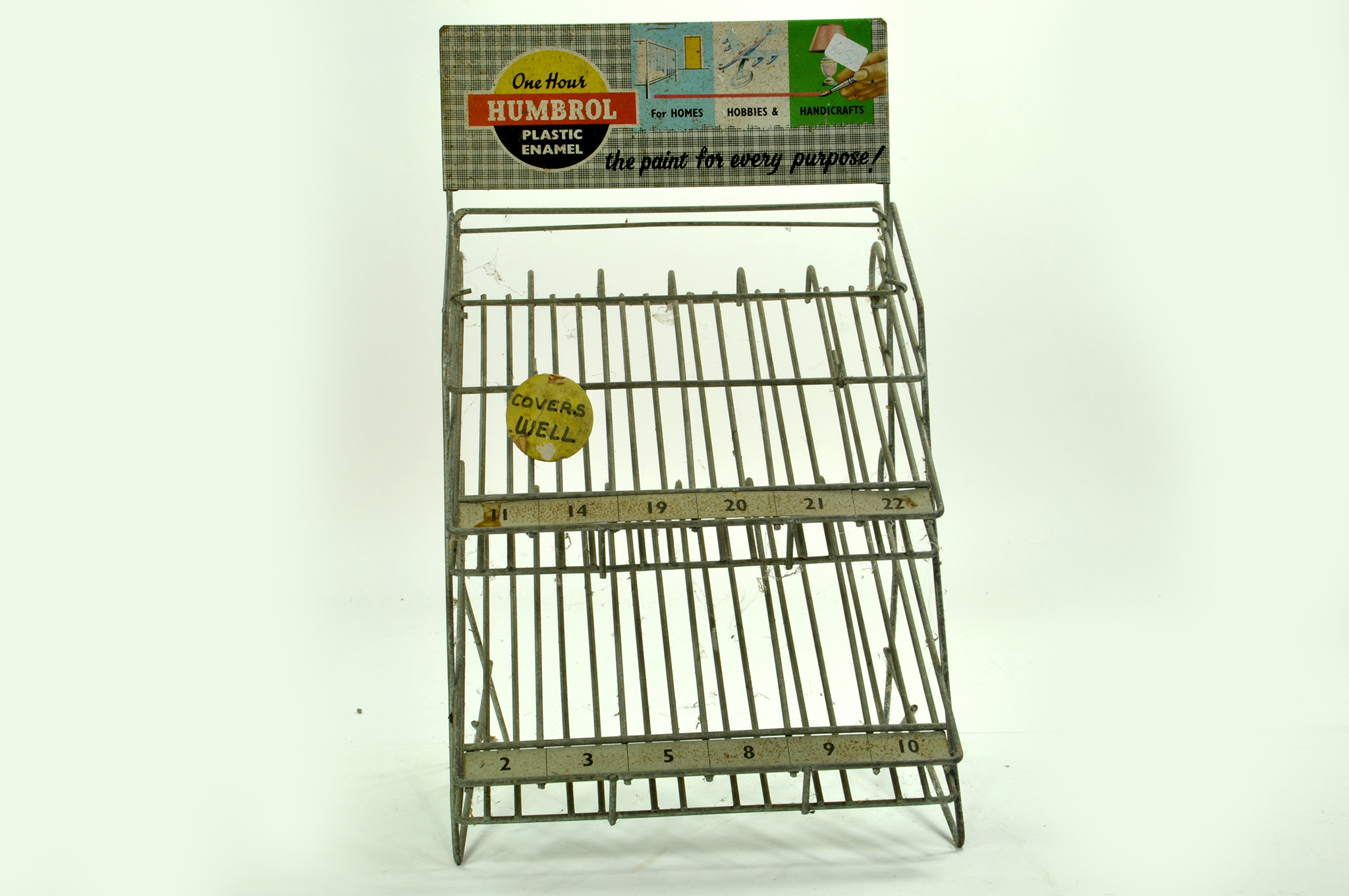 An original Vintage Point of Sale Rack for Humbrol Enamel Paints. Some wear but still displays well.