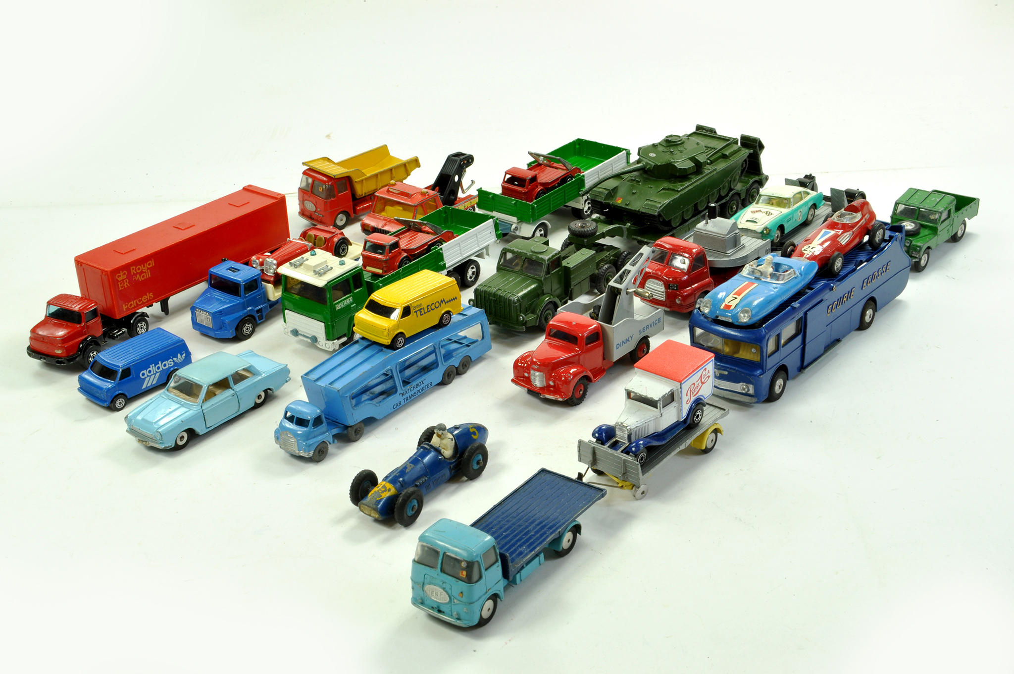 An impressive diecast group comprising Corgi, Dinky and Matchbox. Some well preserved examples