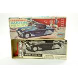 Aurora (Vintage) Plastic Model Kit comprising Customized Austin Healey. Appears complete and in well