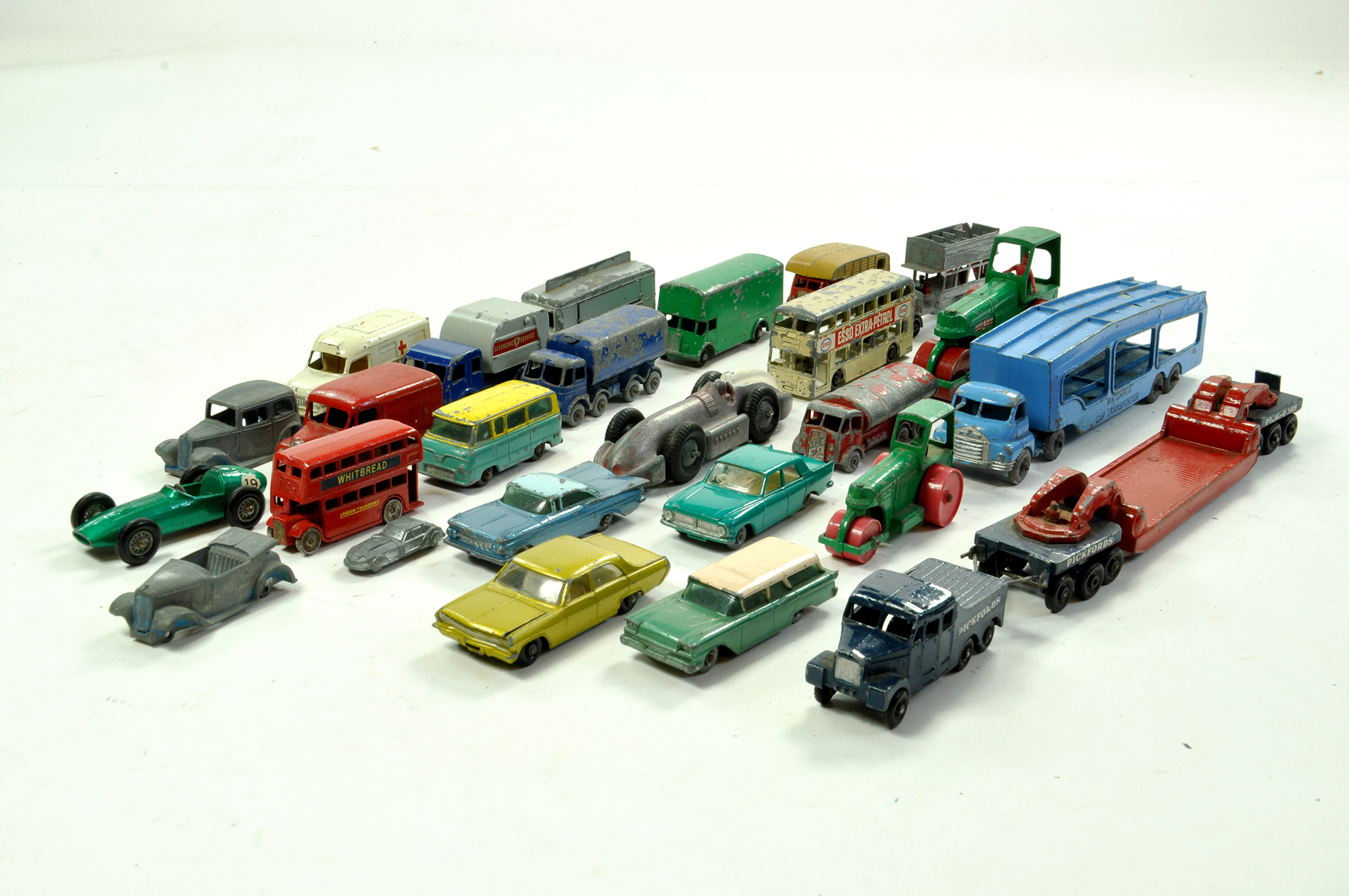 Mostly Matchbox diecast group plus some Dinky issues. Generally fair to good. Enhanced Condition