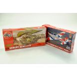 Airfix Plastic Model kit comprising 1/72 Tucano T1 plus 1/76 Churchill Bridge Layer. Both Sealed.