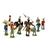 Misc group of older issue metal figures, some Britains. Fair to Good, with age wear. Enhanced