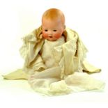 Antique 16” Marseille My Dream Baby doll. Bisque head, lightly painted hair, painted or sleep