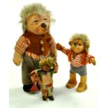 Vintage Steiff Mecki Hedgehog 8717 70 7" Tall. Very Good Figure and is very good condition for age