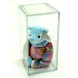 Ty Birthday Beanies Collection 2001 March/Aquamarine. Style no 4390, Bear in clear cased box,