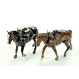 Britains (cart) shire horse duo for sets. No. 541. Generally very good. Enhanced Condition