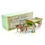 Britains No. 5F Home Farm Series Farm Wagon set, comprising green 4 wheel wagon, driver figure