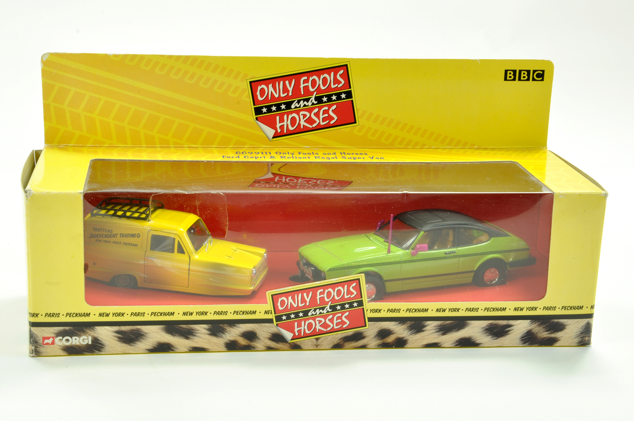 Corgi diecast 1/43 Only Fools and Horses Set No. CC99111 comprising Ford Capri and Reliant Robin.