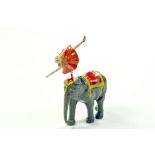 Britains Circus Elephant and Performer. Generally excellent examples, little or no paint wear.