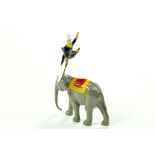 Britains Circus Elephant and Clown Performer. Generally excellent examples, little or no paint wear.