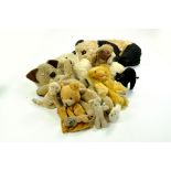 A group of Plush, vintage toys, including Heyde? Lion and various PJ Cases, some others. Enhanced