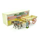 Britains No. 5F Home Farm Series Farm Wagon set, comprising cream 4 wheel wagon, driver figure