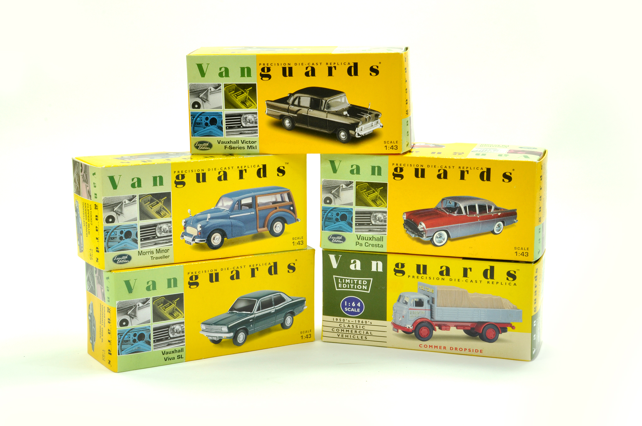 Corgi 1/43 Vanguards Issues comprising Morris Minor, Vauxhall Viva, Vauxhall Victor and two