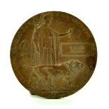 Antique Original Dead Mans Penny. Inscribed Charles Howell. The Memorial Plaque was issued after the