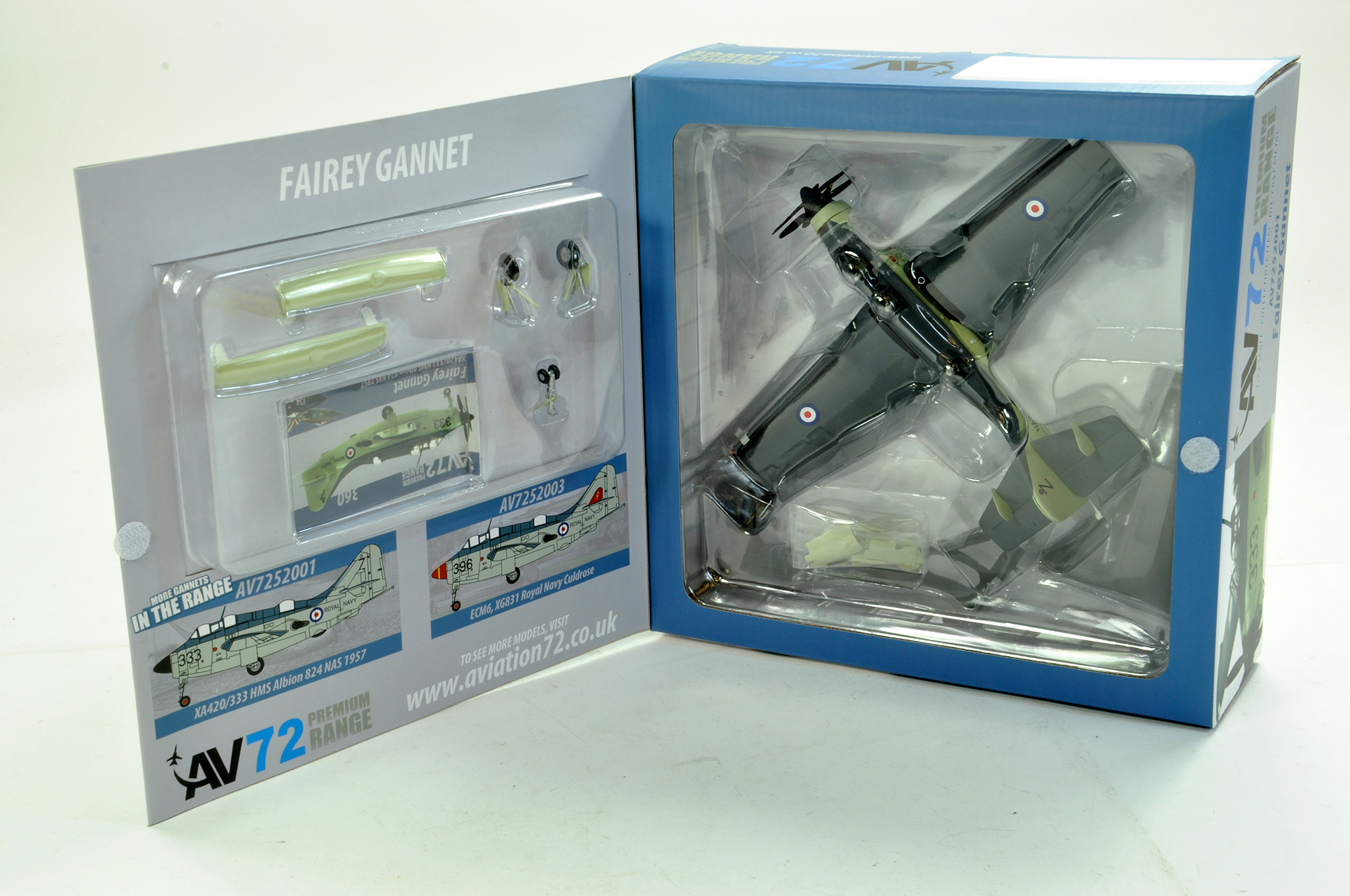 Model Aircraft Issue comprising 1/72 issue, AV72 Fairey Gannet. Note important condition report